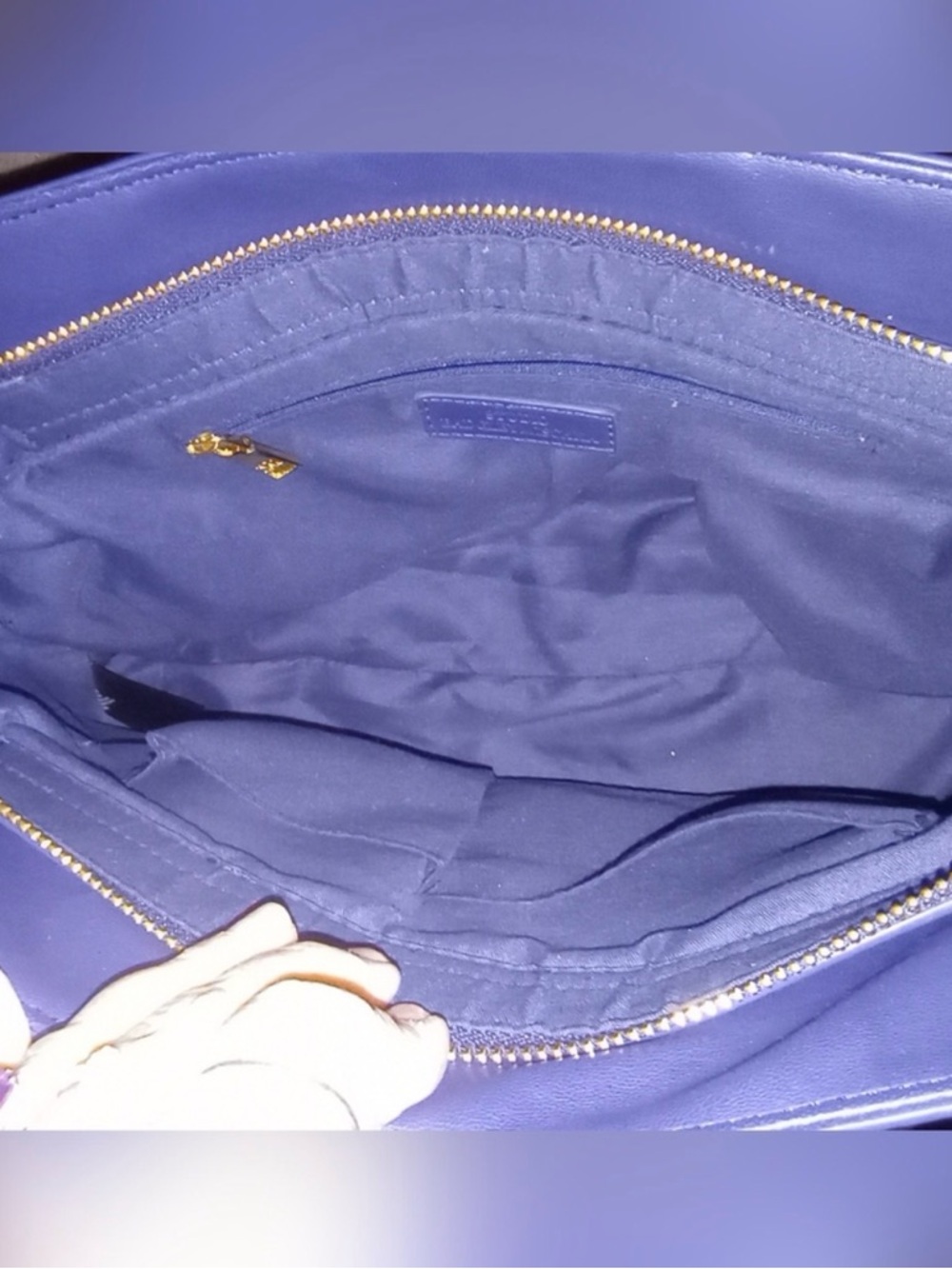 Blue Badgley Mischka Chain-Handle Purse - Picture 3 of 7